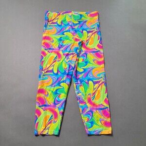 Handy Spandy Loud Proud Pretty Psychedelic Swirl Print Capri Leggings Size Small